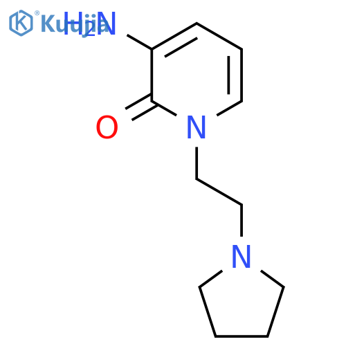 3-amino-1-2-(pyrrolidin-1-yl)ethyl-1,2-dihydropyridin-2-one structure