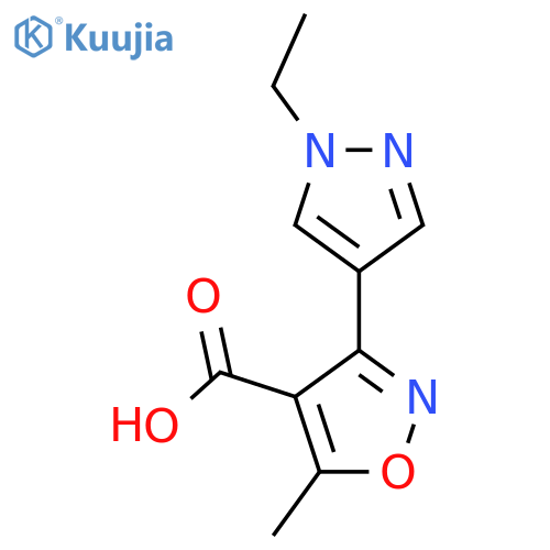 3-(1-Ethyl-4-pyrazolyl)-5-methylisoxazole-4-carboxylic Acid structure