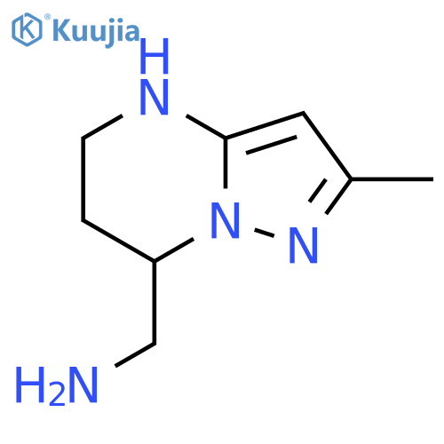 {2-methyl-4H,5H,6H,7H-pyrazolo1,5-apyrimidin-7-yl}methanamine structure