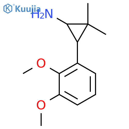 3-(2,3-dimethoxyphenyl)-2,2-dimethylcyclopropan-1-amine structure