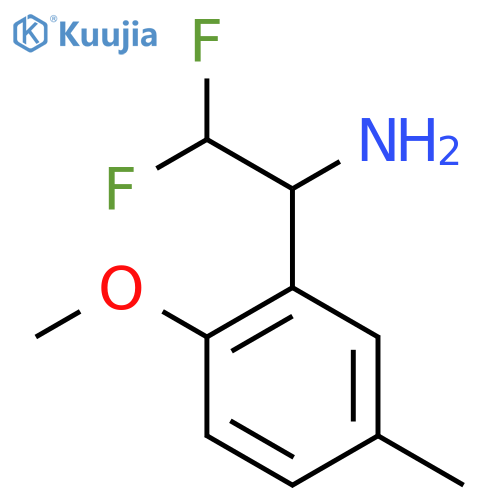 2,2-difluoro-1-(2-methoxy-5-methylphenyl)ethan-1-amine structure