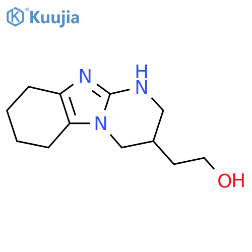 2-{1,8,10-triazatricyclo7.4.0.0,2,7trideca-2(7),8-dien-12-yl}ethan-1-ol structure