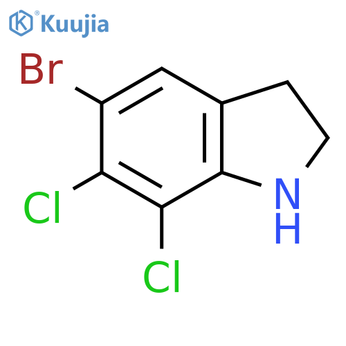 5-Bromo-6,7-dichloro-2,3-dihydro-1H-indole structure