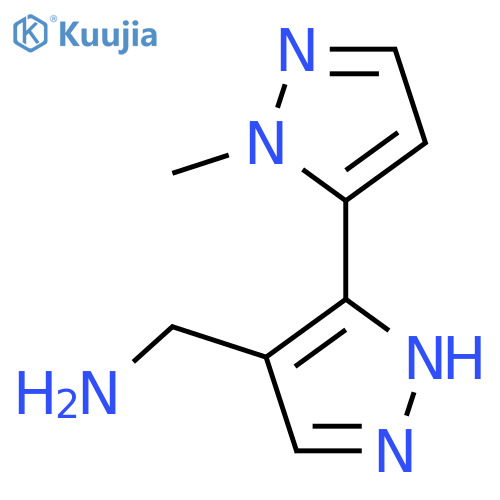 3-(1-methyl-1H-pyrazol-5-yl)-1H-pyrazol-4-ylmethanamine structure