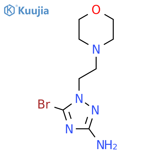 5-bromo-1-[2-(morpholin-4-yl)ethyl]-1H-1,2,4-triazol-3-amine structure