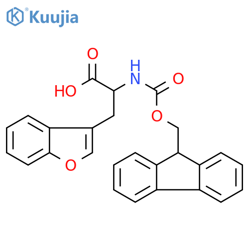 3-(1-benzofuran-3-yl)-2-({(9H-fluoren-9-yl)methoxycarbonyl}amino)propanoic acid structure