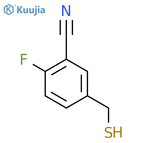 2-Fluoro-5-(sulfanylmethyl)benzonitrile structure
