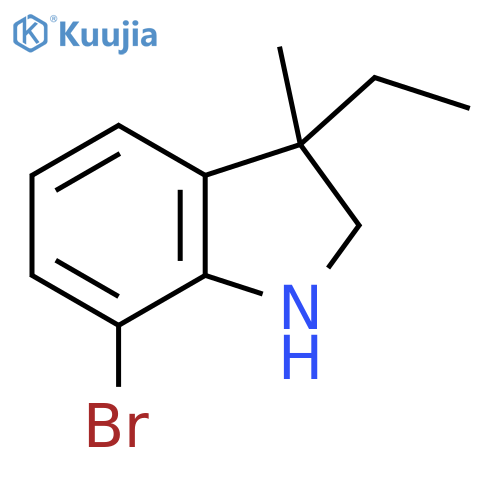 7-bromo-3-ethyl-3-methyl-2,3-dihydro-1H-indole structure