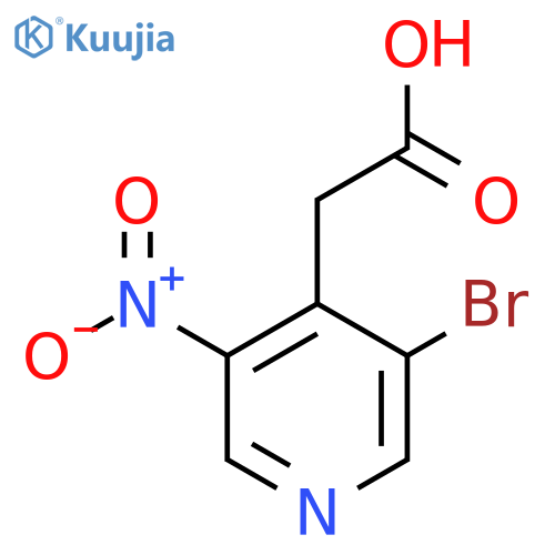 3-Bromo-5-nitropyridine-4-acetic acid structure