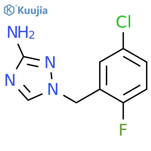 1-(5-chloro-2-fluorophenyl)methyl-1H-1,2,4-triazol-3-amine structure