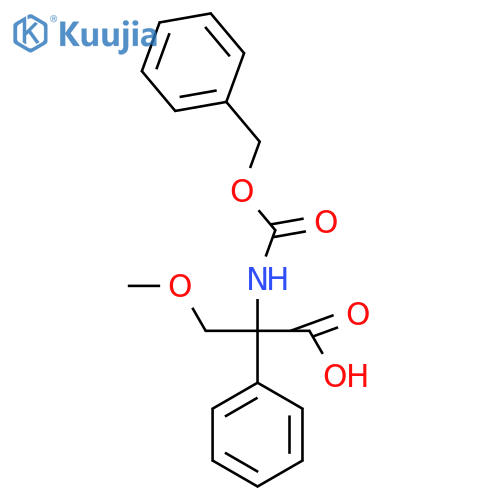 2-{(benzyloxy)carbonylamino}-3-methoxy-2-phenylpropanoic acid structure