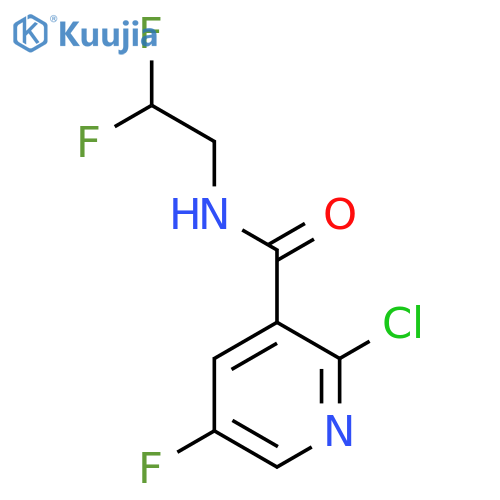 2-Chloro-N-(2,2-difluoroethyl)-5-fluoropyridine-3-carboxamide structure