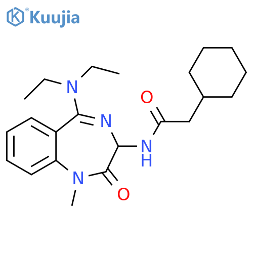 Cyclohexaneacetamide,N-[5-(diethylamino)-2,3-dihydro-1-methyl-2-oxo-1H-1,4-benzodiazepin-3-yl]- structure