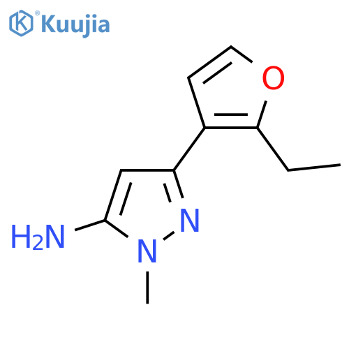 3-(2-Ethylfuran-3-yl)-1-methyl-1H-pyrazol-5-amine structure