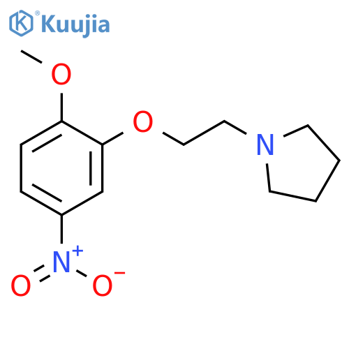 Pyrrolidine, 1-[2-(2-methoxy-5-nitrophenoxy)ethyl]- structure