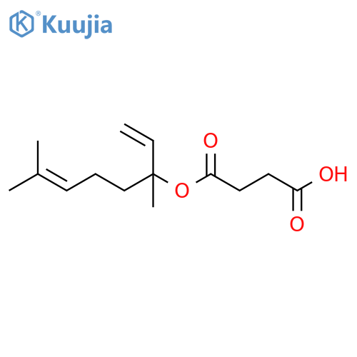 Butanedioic acid, mono(1-ethenyl-1,5-dimethyl-4-hexenyl) ester structure
