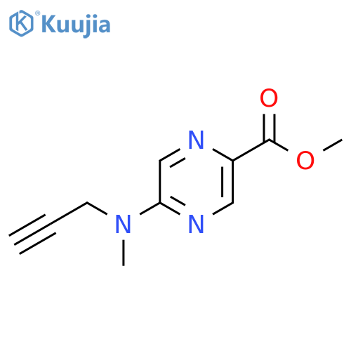 methyl 5-methyl(prop-2-yn-1-yl)aminopyrazine-2-carboxylate structure