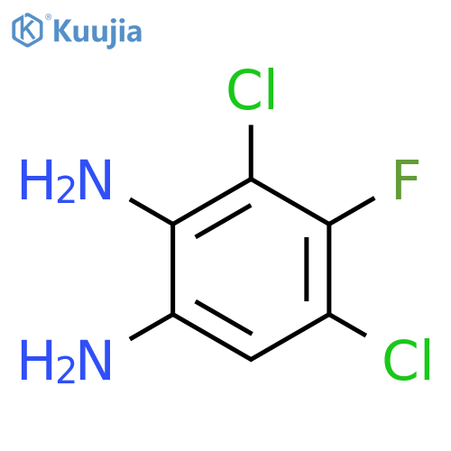 3,5-Dichloro-4-fluorobenzene-1,2-diamine structure