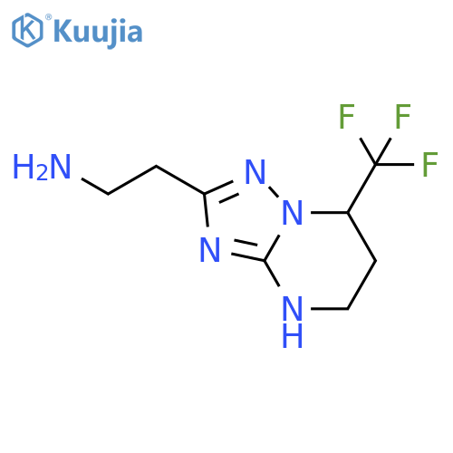 2-7-(trifluoromethyl)-4H,5H,6H,7H-1,2,4triazolo1,5-apyrimidin-2-ylethan-1-amine structure