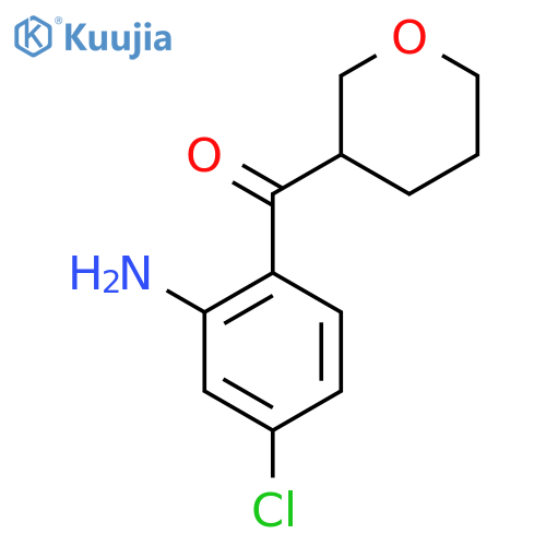 (2-Amino-4-chlorophenyl)(tetrahydro-2H-pyran-3-yl)-methanone structure