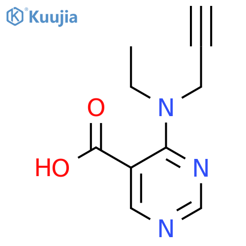 4-ethyl(prop-2-yn-1-yl)aminopyrimidine-5-carboxylic acid structure