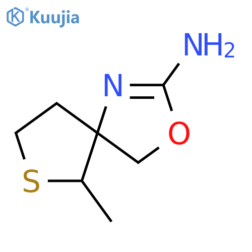 6-methyl-3-oxa-7-thia-1-azaspiro4.4non-1-en-2-amine structure