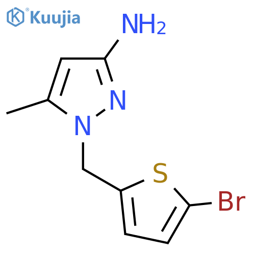 1-(5-bromothiophen-2-yl)methyl-5-methyl-1H-pyrazol-3-amine structure
