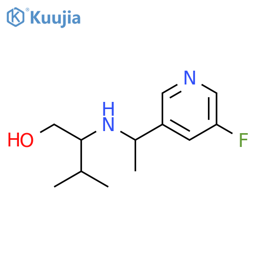 2-{1-(5-fluoropyridin-3-yl)ethylamino}-3-methylbutan-1-ol structure