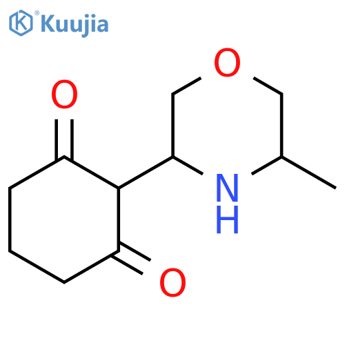 2-(5-Methylmorpholin-3-yl)cyclohexane-1,3-dione structure