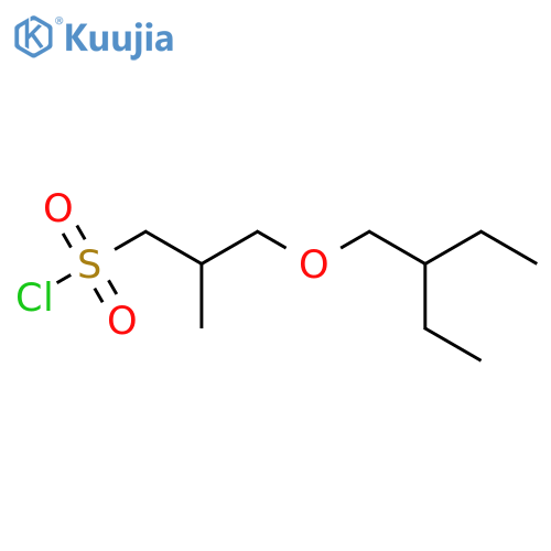 3-(2-ethylbutoxy)-2-methylpropane-1-sulfonyl chloride structure
