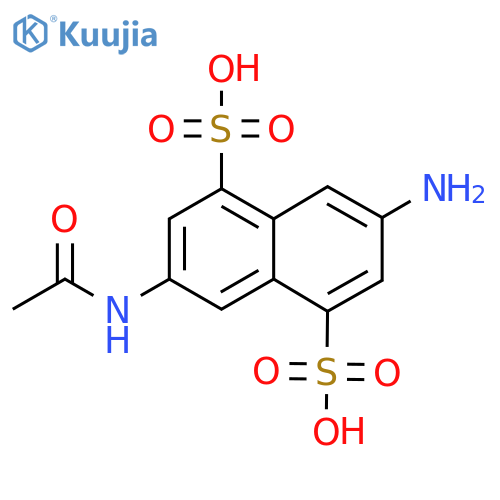 3-Acetamido-7-aminonaphthalene-1,5-disulfonic acid structure
