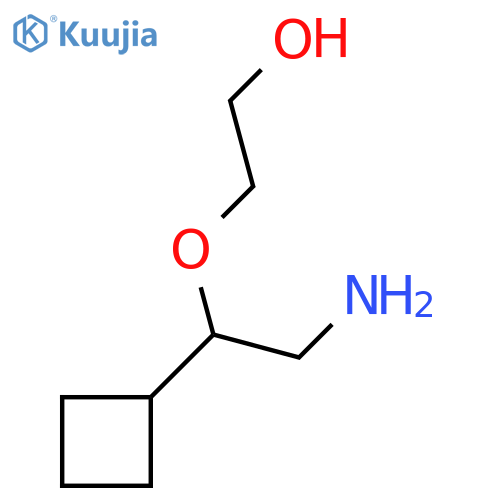 2-(2-amino-1-cyclobutylethoxy)ethan-1-ol structure