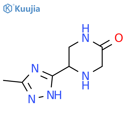 5-(5-methyl-1H-1,2,4-triazol-3-yl)piperazin-2-one structure