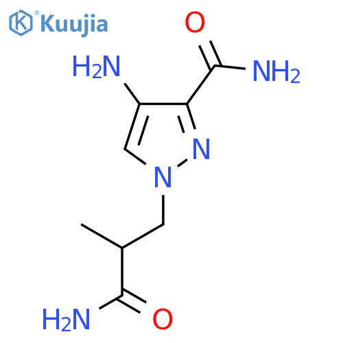 4-amino-1-(2-carbamoyl-2-methylethyl)-1H-pyrazole-3-carboxamide structure