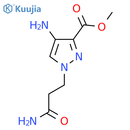 methyl 4-amino-1-(2-carbamoylethyl)-1H-pyrazole-3-carboxylate structure