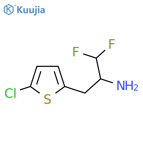 3-(5-chlorothiophen-2-yl)-1,1-difluoropropan-2-amine structure