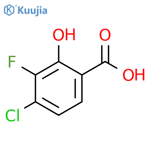 4-chloro-3-fluoro-2-hydroxybenzoic acid structure
