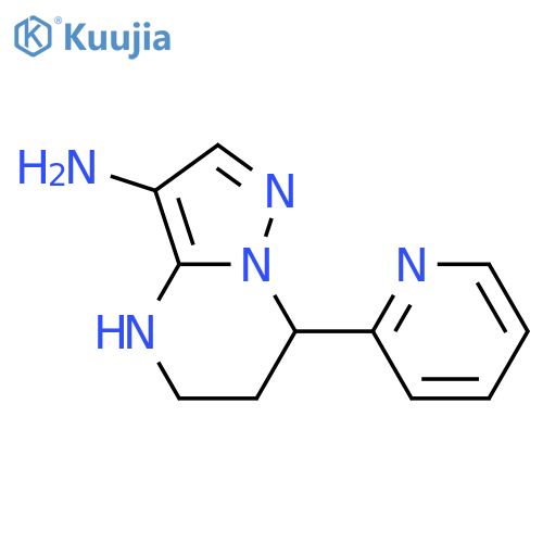7-(pyridin-2-yl)-4H,5H,6H,7H-pyrazolo1,5-apyrimidin-3-amine structure