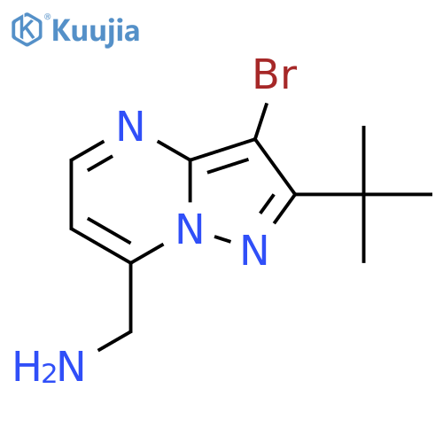{3-bromo-2-tert-butylpyrazolo1,5-apyrimidin-7-yl}methanamine structure