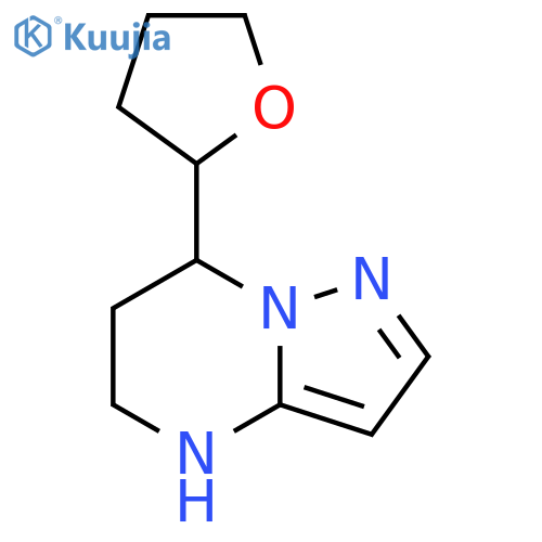 7-(oxolan-2-yl)-4H,5H,6H,7H-pyrazolo1,5-apyrimidine structure
