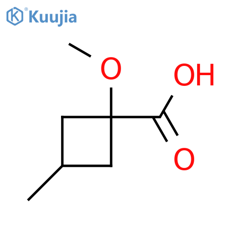 1-methoxy-3-methylcyclobutane-1-carboxylic acid, Mixture of diastereomers structure
