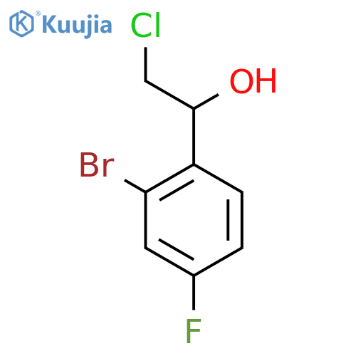 1-(2-bromo-4-fluorophenyl)-2-chloroethan-1-ol structure