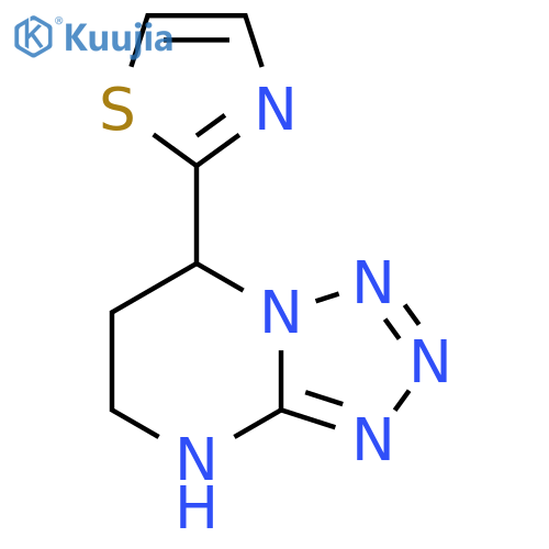 2-{4H,5H,6H,7H-1,2,3,4tetrazolo1,5-apyrimidin-7-yl}-1,3-thiazole structure