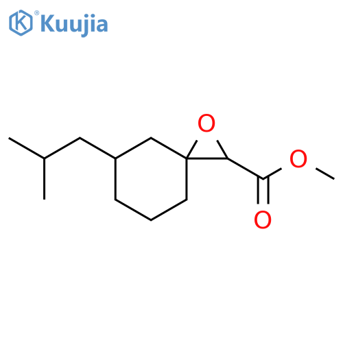 1-Oxaspiro[2.5]octane-2-carboxylic acid, 5-(2-methylpropyl)-, methyl ester structure