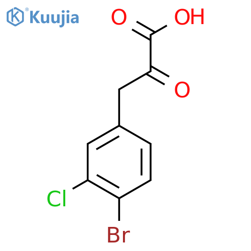 3-(4-bromo-3-chlorophenyl)-2-oxopropanoic acid structure