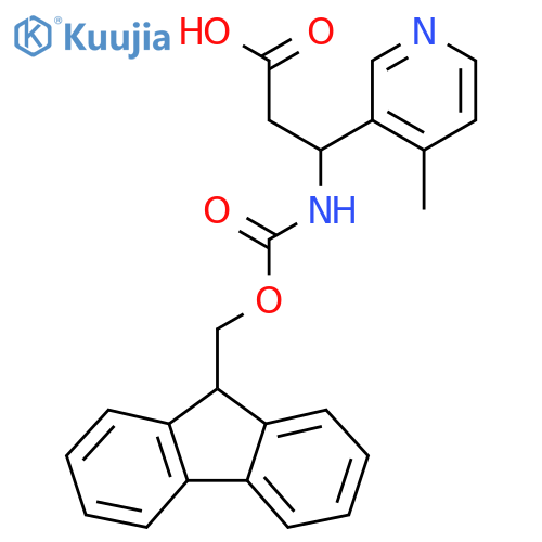 3-({(9H-fluoren-9-yl)methoxycarbonyl}amino)-3-(4-methylpyridin-3-yl)propanoic acid structure