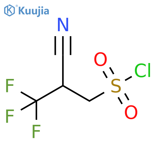 2-cyano-3,3,3-trifluoropropane-1-sulfonyl chloride structure