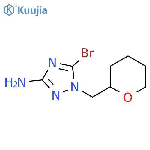 5-bromo-1-(oxan-2-yl)methyl-1H-1,2,4-triazol-3-amine structure
