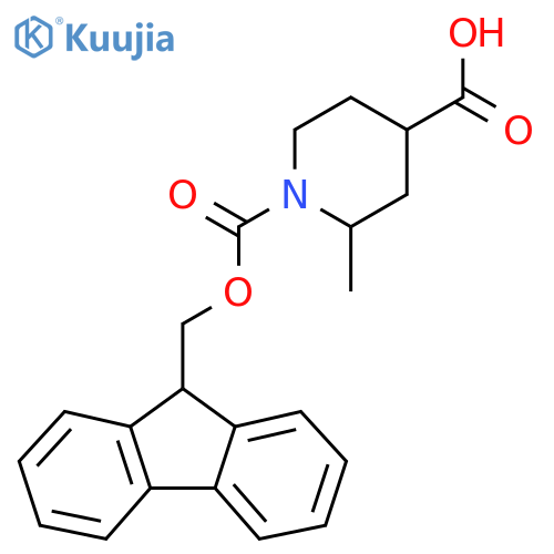 1-{(9H-fluoren-9-yl)methoxycarbonyl}-2-methylpiperidine-4-carboxylic acid structure