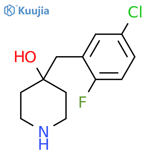 4-(5-chloro-2-fluorophenyl)methylpiperidin-4-ol structure